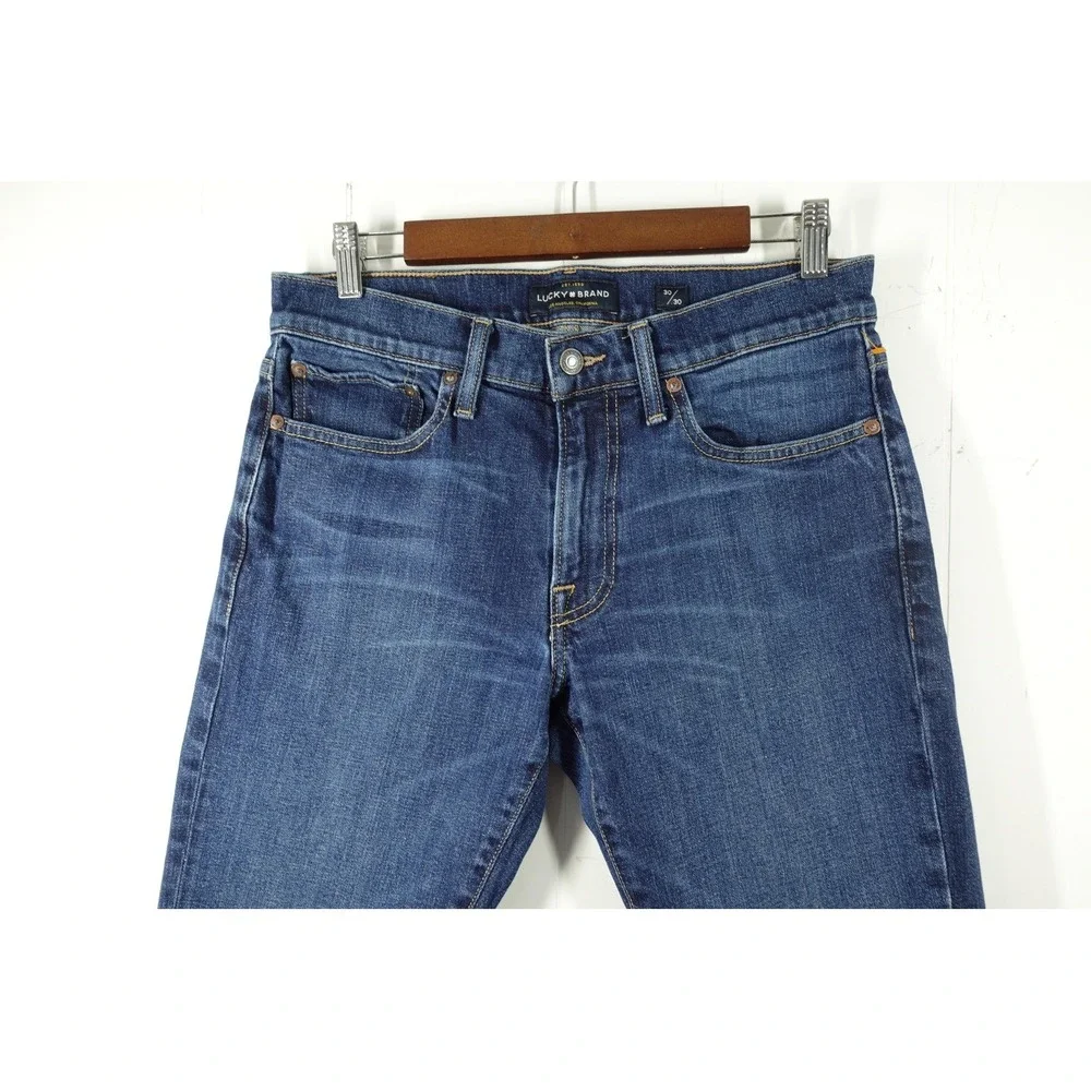 Lucky Brand Jeans Mens 30x30 Blue 121 Slim Straight Stretch Denim‎ Medium Wash